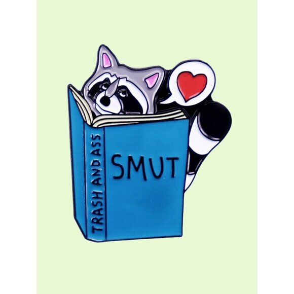 Accessories - 1pc Cartoon Raccoon Animal Book Brooch Pin Personalized Creative Metal Badge